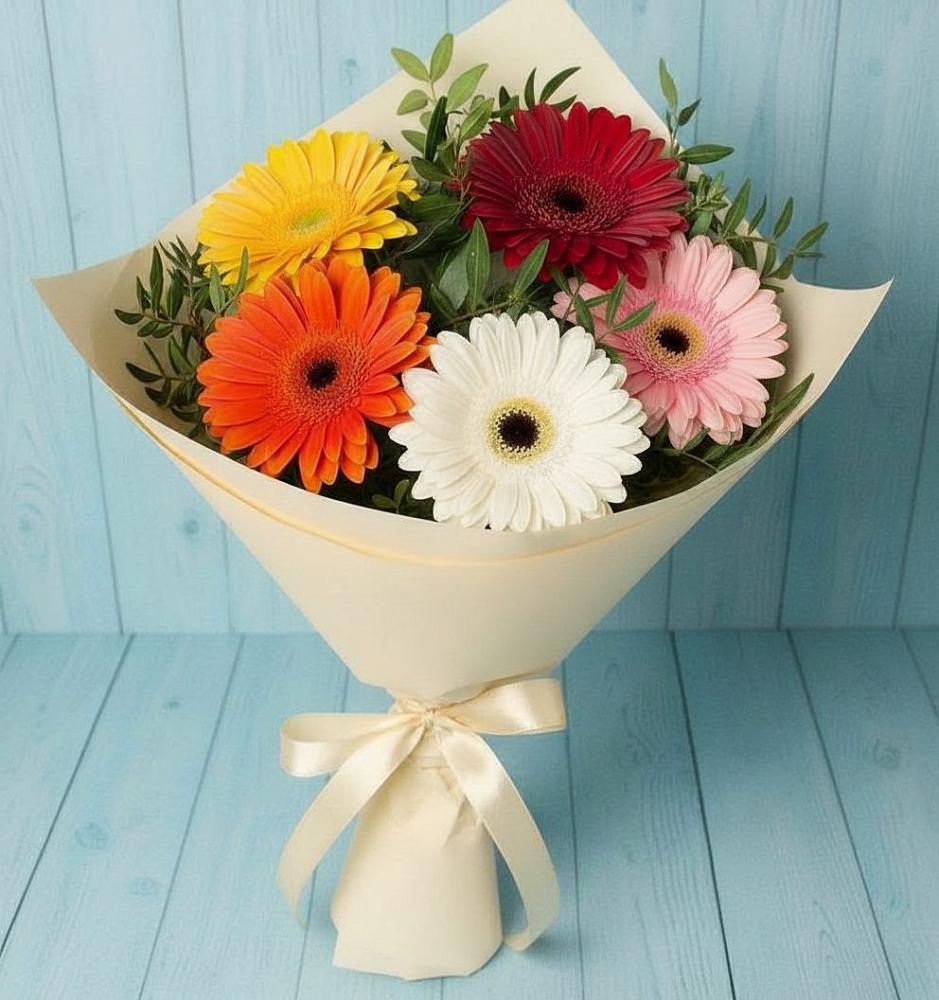 Букет цветов из: Герберы в Пашию