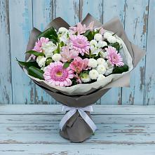 Букет цветов из:  Герберы, Альстромерии и Хризантемы #REPLACE_PRED# Пашию