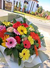Букет цветов из:  Герберы #REPLACE_PRED# Пашию