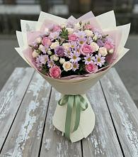 Букет цветов из:  Розы и Хризантемы #REPLACE_PRED# Пашию