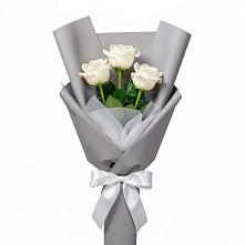 Букет 3 белые розы #REPLACE_PRED# Пашию