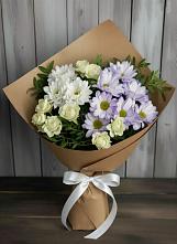 Букет цветов из:  Хризантемы и Розы в Пашию