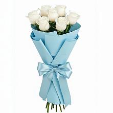 Букет 7 белых роз Проуд в Пашию