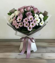 Букет цветов из:  Хризантемы и Розы в Пашию