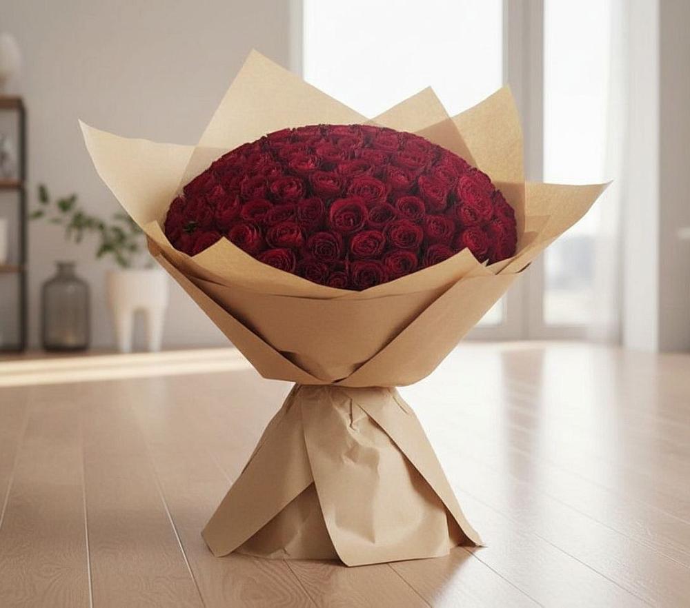 Букет 101 Красная роза в Пашию