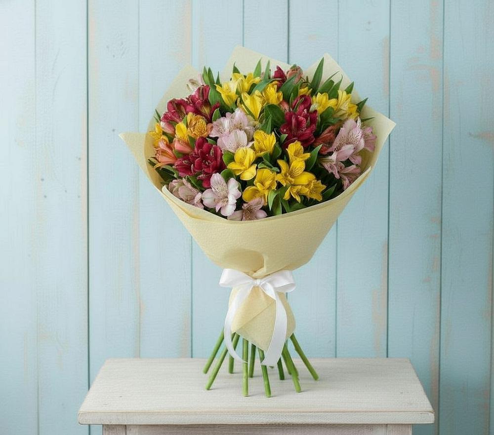 Букет цветов из: Альстромерии в Пашию